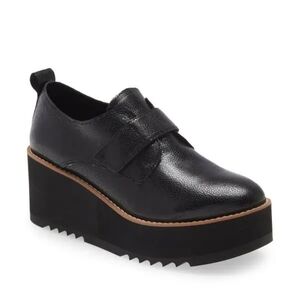 Eileen Fisher Black Leather Platform Shoes